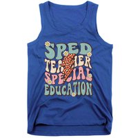 Groovy Retro Sped Teacher Life Special Education Crew Floral Great Gift Tank Top