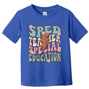 Groovy Retro Sped Teacher Life Special Education Crew Floral Great Gift Toddler T-Shirt