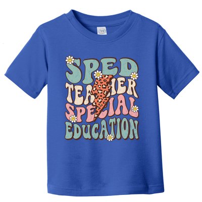 Groovy Retro Sped Teacher Life Special Education Crew Floral Great Gift Toddler T-Shirt