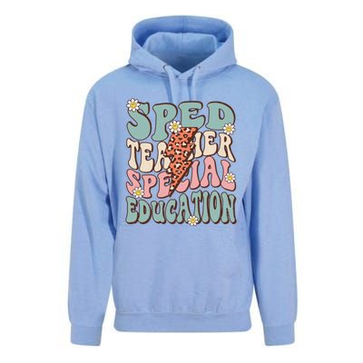 Groovy Retro Sped Teacher Life Special Education Crew Floral Great Gift Unisex Surf Hoodie