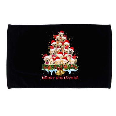 Golden Retriever Santa Hat Xmas Dogs Merry Christmas Graphic Gift Microfiber Hand Towel