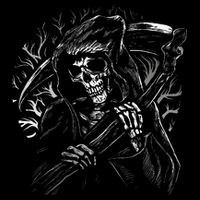Grim Reaper Skull Death Scythe Dead Gothic Horror City Backpack