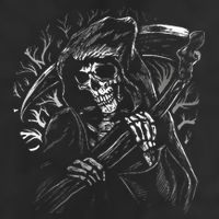 Grim Reaper Skull Death Scythe Dead Gothic Horror Hat