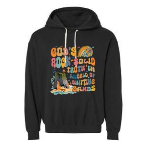 GodS Rock Solid Breaker Rock Beach Vbs 2024 Garment-Dyed Fleece Hoodie