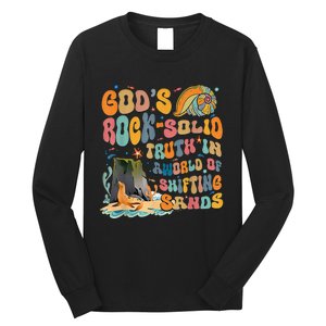 GodS Rock Solid Breaker Rock Beach Vbs 2024 Long Sleeve Shirt