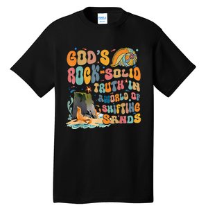 GodS Rock Solid Breaker Rock Beach Vbs 2024 Tall T-Shirt