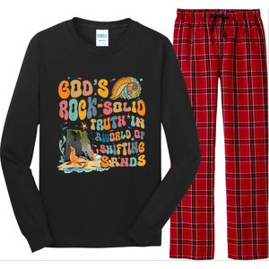 GodS Rock Solid Breaker Rock Beach Vbs 2024 Long Sleeve Pajama Set