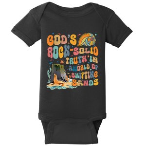 GodS Rock Solid Breaker Rock Beach Vbs 2024 Baby Bodysuit