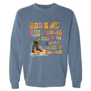 GodS Rock Solid Breaker Rock Beach Vbs 2024 Garment-Dyed Sweatshirt