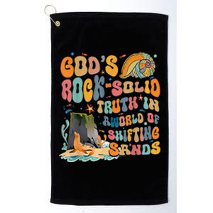 GodS Rock Solid Breaker Rock Beach Vbs 2024 Christian Platinum Collection Golf Towel