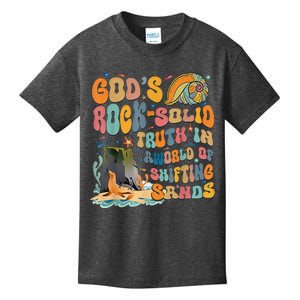 GodS Rock Solid Breaker Rock Beach Vbs 2024 Christian Kids T-Shirt