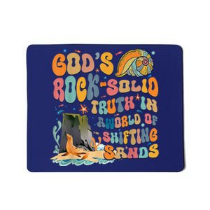 GodS Rock Solid Breaker Rock Beach Vbs 2024 Christian Mousepad