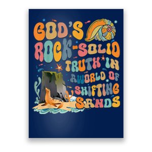 GodS Rock Solid Breaker Rock Beach Vbs 2024 Christian Poster