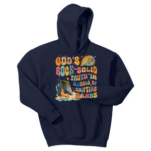 GodS Rock Solid Breaker Rock Beach Vbs 2024 Christian Kids Hoodie