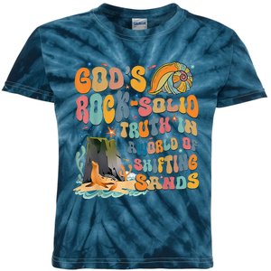 GodS Rock Solid Breaker Rock Beach Vbs 2024 Christian Kids Tie-Dye T-Shirt