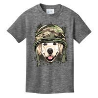 Golden Retriever Soldier Veteran Dog Army Dog Lover Kids T-Shirt