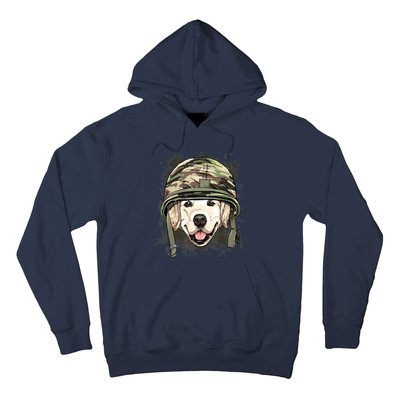 Golden Retriever Soldier Veteran Dog Army Dog Lover Hoodie