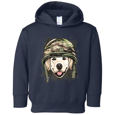 Golden Retriever Soldier Veteran Dog Army Dog Lover Toddler Hoodie