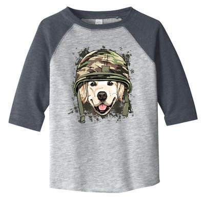 Golden Retriever Soldier Veteran Dog Army Dog Lover Toddler Fine Jersey T-Shirt