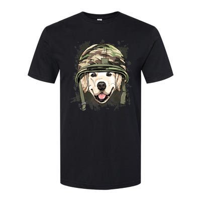 Golden Retriever Soldier Veteran Dog Army Dog Lover Softstyle CVC T-Shirt