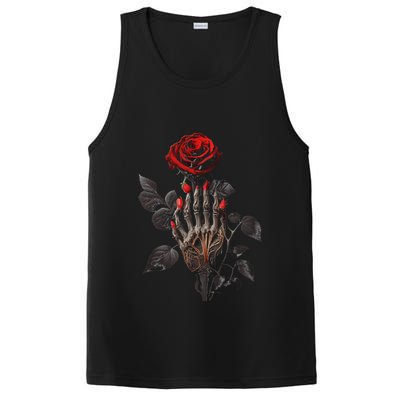Gothic Rose Skeleton Hand Dark Academia Aesthetic Halloween PosiCharge Competitor Tank