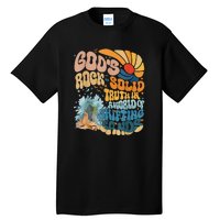 Gods Rock Solid Breaker Rock Beach Vbs 2024 Christian Gift Tall T-Shirt