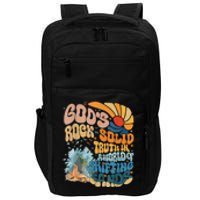 Gods Rock Solid Breaker Rock Beach Vbs 2024 Christian Gift Impact Tech Backpack