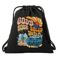 Gods Rock Solid Breaker Rock Beach Vbs 2024 Christian Gift Drawstring Bag