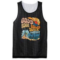 Gods Rock Solid Breaker Rock Beach Vbs 2024 Christian Gift Mesh Reversible Basketball Jersey Tank