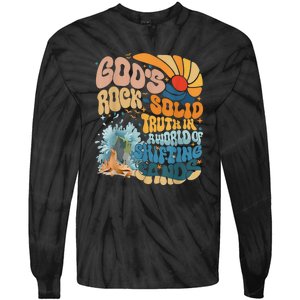 Gods Rock Solid Breaker Rock Beach Vbs 2024 Christian Gift Tie-Dye Long Sleeve Shirt