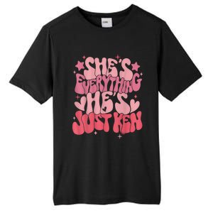 Groovy Retro Shes Everything Hes Just Ken (Word On Back) Tall Fusion ChromaSoft Performance T-Shirt