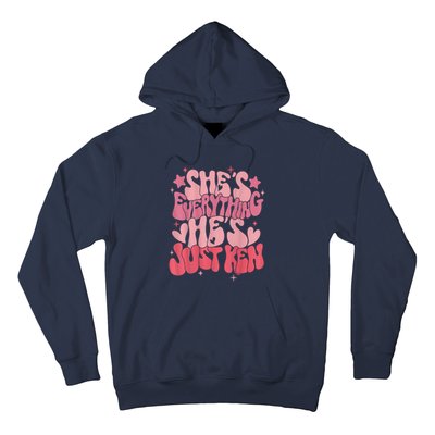 Groovy Retro Shes Everything Hes Just Ken (Word On Back) Hoodie