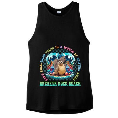 Gods Rock Solid Truth In A World Breaker Rock Beach Vbs 2024 Ladies PosiCharge Tri-Blend Wicking Tank