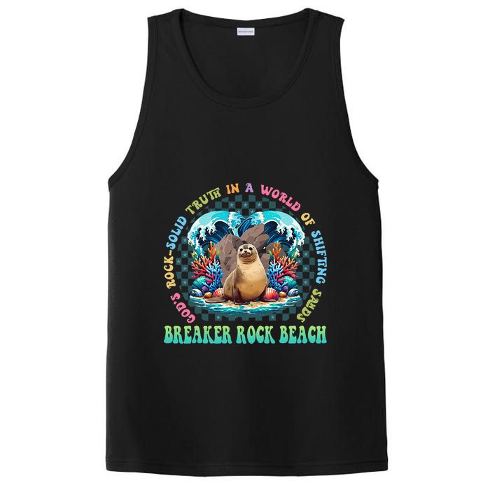 Gods Rock Solid Truth In A World Breaker Rock Beach Vbs 2024 PosiCharge Competitor Tank