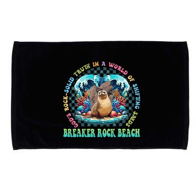 Gods Rock Solid Truth In A World Breaker Rock Beach Vbs 2024 Microfiber Hand Towel