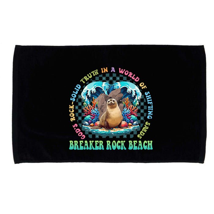 Gods Rock Solid Truth In A World Breaker Rock Beach Vbs 2024 Microfiber Hand Towel