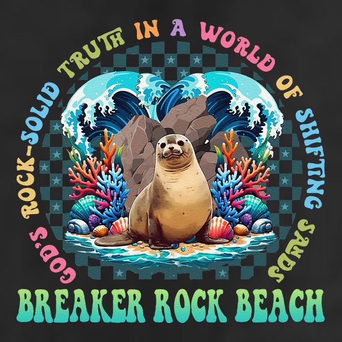 Gods Rock Solid Truth In A World Breaker Rock Beach Vbs 2024 Microfiber Hand Towel