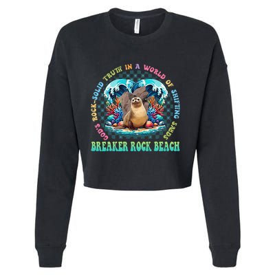 Gods Rock Solid Truth In A World Breaker Rock Beach Vbs 2024 Cropped Pullover Crew