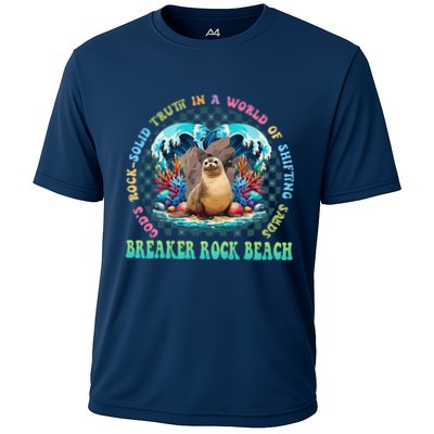 Gods Rock Solid Truth In A World Breaker Rock Beach Vbs 2024 Performance Shirt