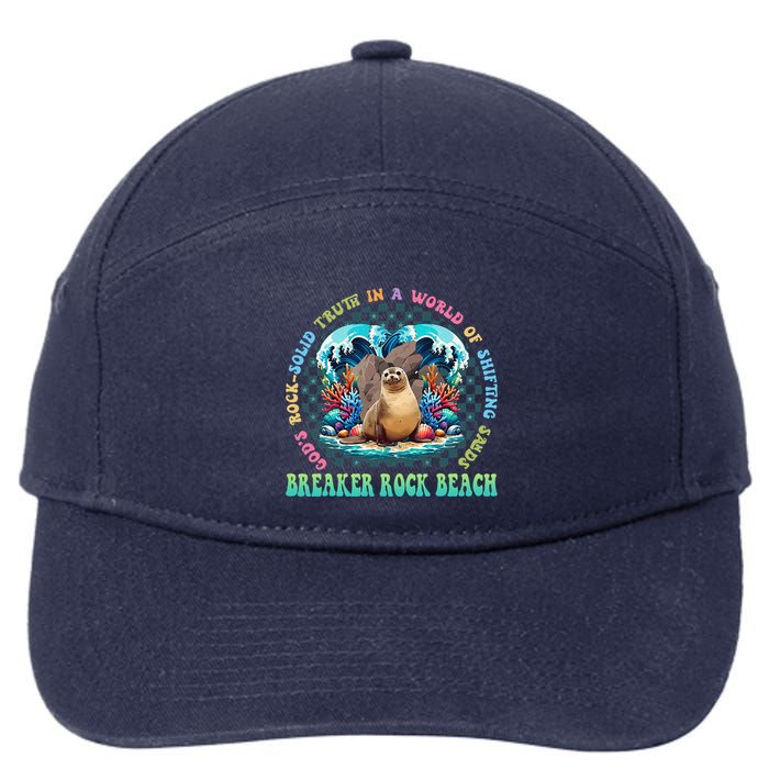 Gods Rock Solid Truth In A World Breaker Rock Beach Vbs 2024 7-Panel Snapback Hat