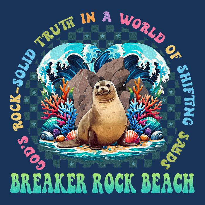 Gods Rock Solid Truth In A World Breaker Rock Beach Vbs 2024 Flatbill Hat
