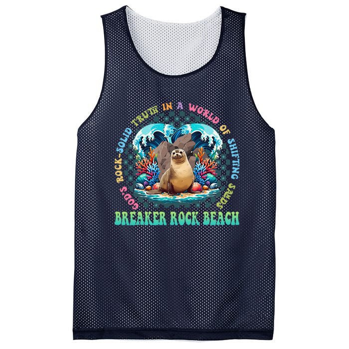 Gods Rock Solid Truth In A World Breaker Rock Beach Vbs 2024 Mesh Reversible Basketball Jersey Tank