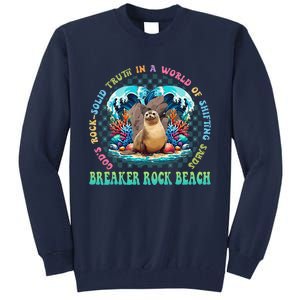 Gods Rock Solid Truth In A World Breaker Rock Beach Vbs 2024 Tall Sweatshirt