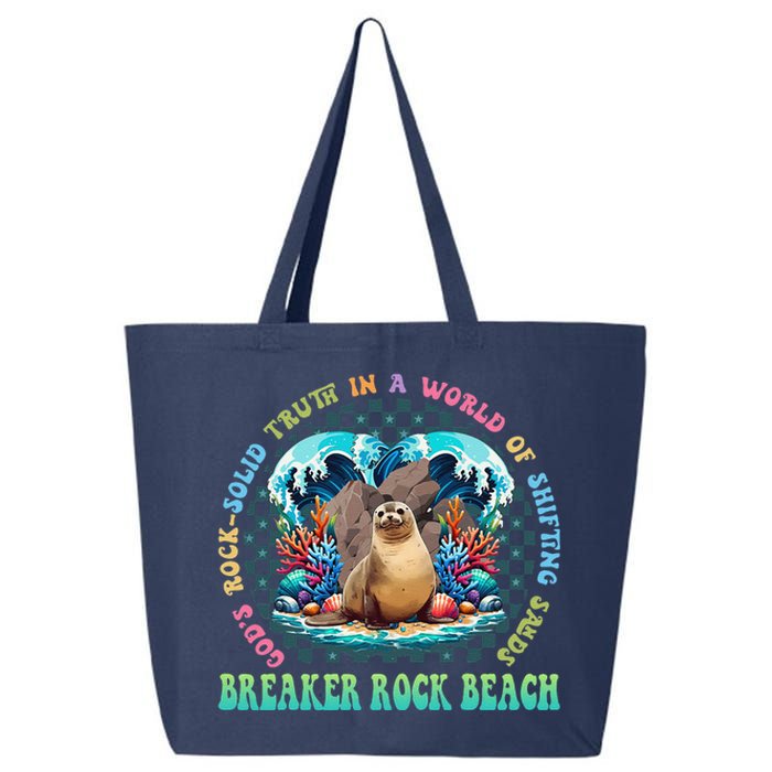 Gods Rock Solid Truth In A World Breaker Rock Beach Vbs 2024 25L Jumbo Tote