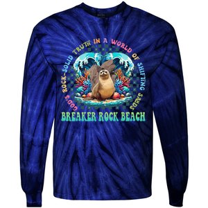 Gods Rock Solid Truth In A World Breaker Rock Beach Vbs 2024 Tie-Dye Long Sleeve Shirt