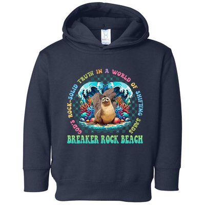 Gods Rock Solid Truth In A World Breaker Rock Beach Vbs 2024 Toddler Hoodie