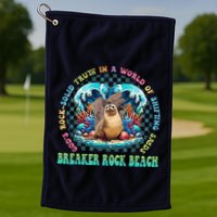 Gods Rock Solid Truth In A World Breaker Rock Beach Vbs 2024 Golf Towel
