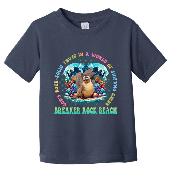 Gods Rock Solid Truth In A World Breaker Rock Beach Vbs 2024 Toddler T-Shirt