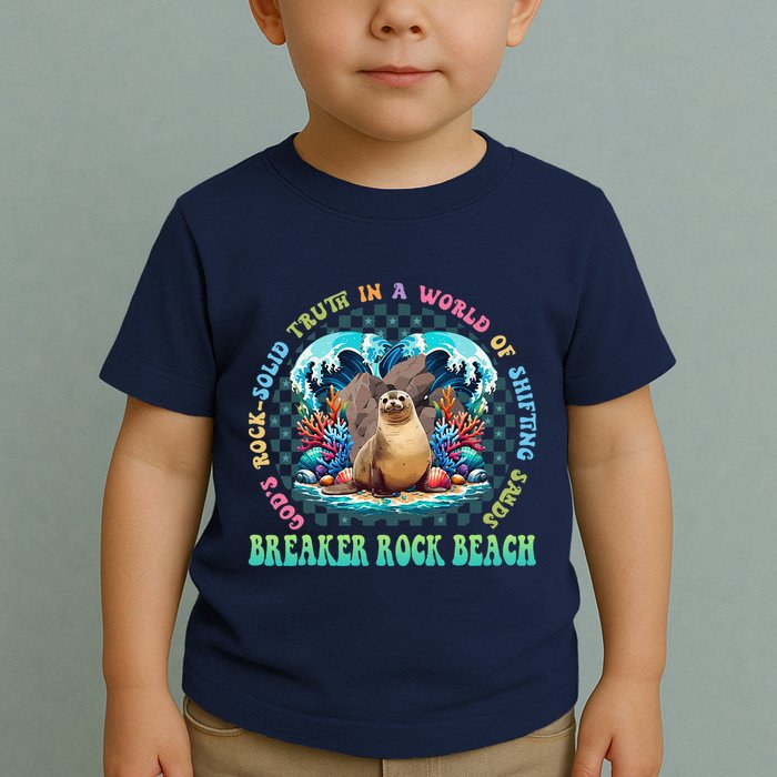 Gods Rock Solid Truth In A World Breaker Rock Beach Vbs 2024 Toddler T-Shirt
