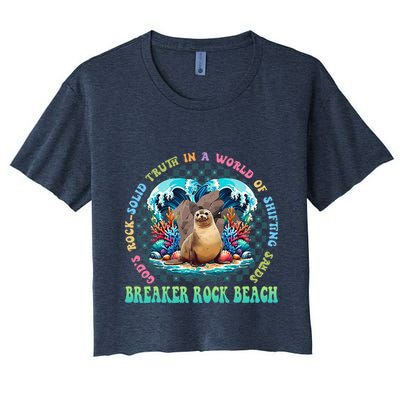 Gods Rock Solid Truth In A World Breaker Rock Beach Vbs 2024 Crop Top